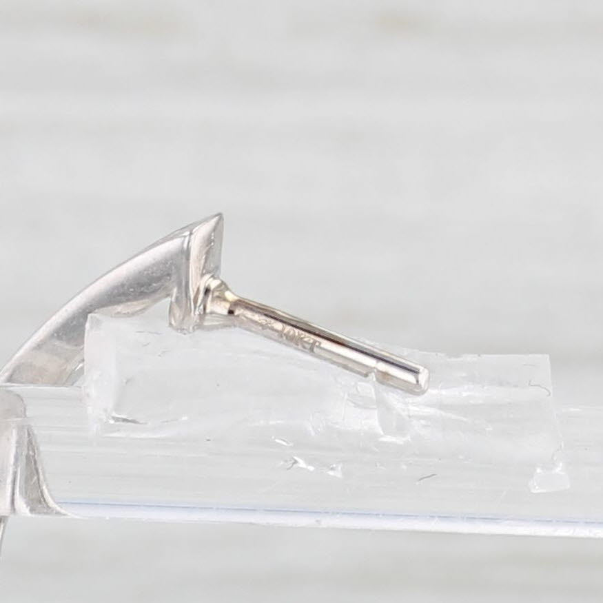 Light Gray 0.58ctw Diamond Journey Earrings 10k White Gold Snap Top Oval Hoops