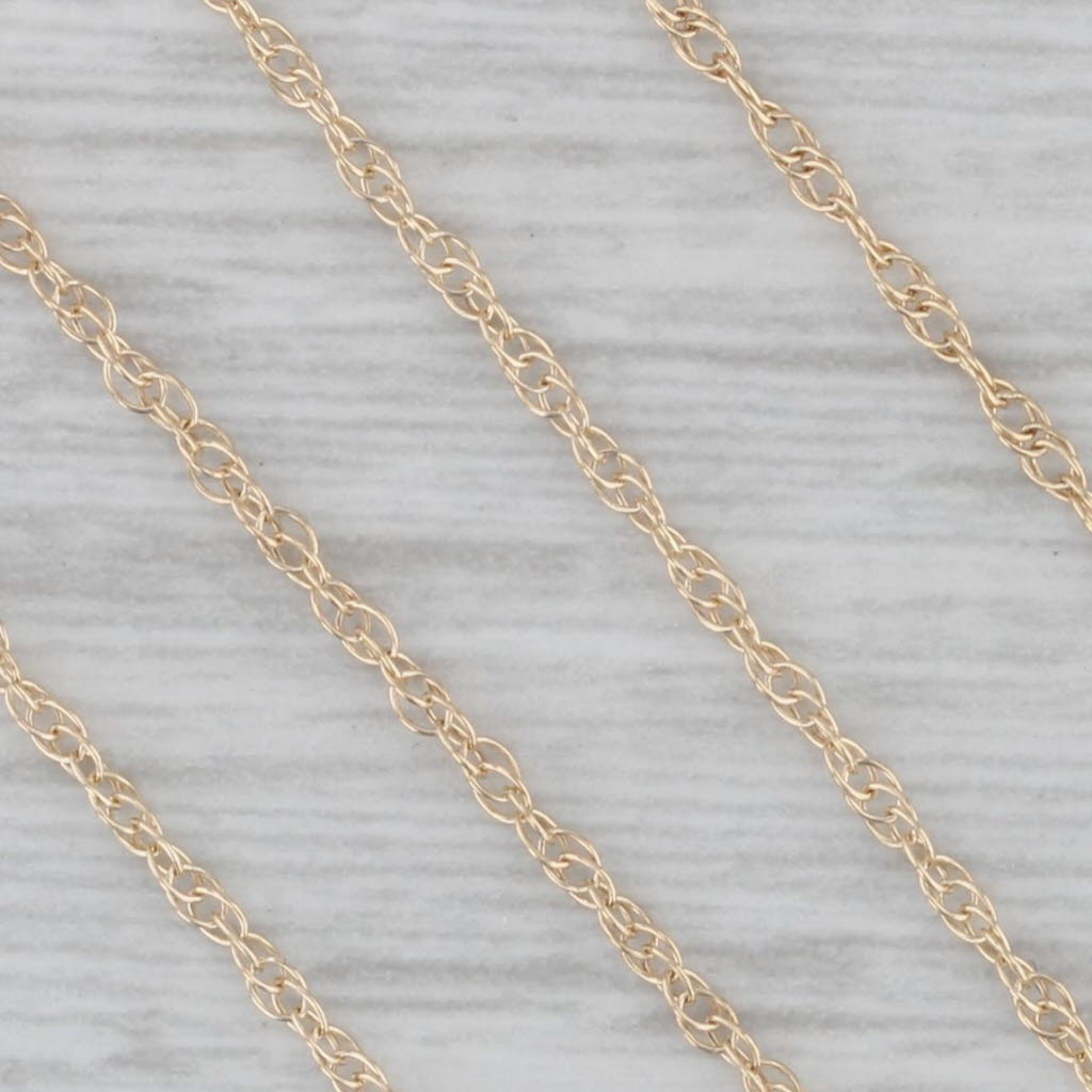 Gray 0.33ctw Diamond Open Heart Pendant Necklace 10k Yellow Gold 18" Rope Chain