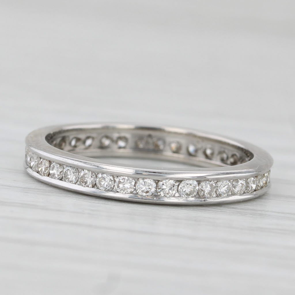 Light Gray 0.35ctw Diamond Eternity Wedding Band Stackable Anniversary Ring 4.25
