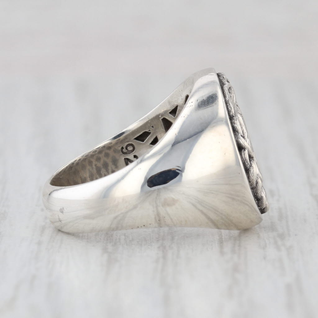 Yggdrasil Viking Tree Norse Tree of Life Ring Sterling Silver Size 7.5 Statement