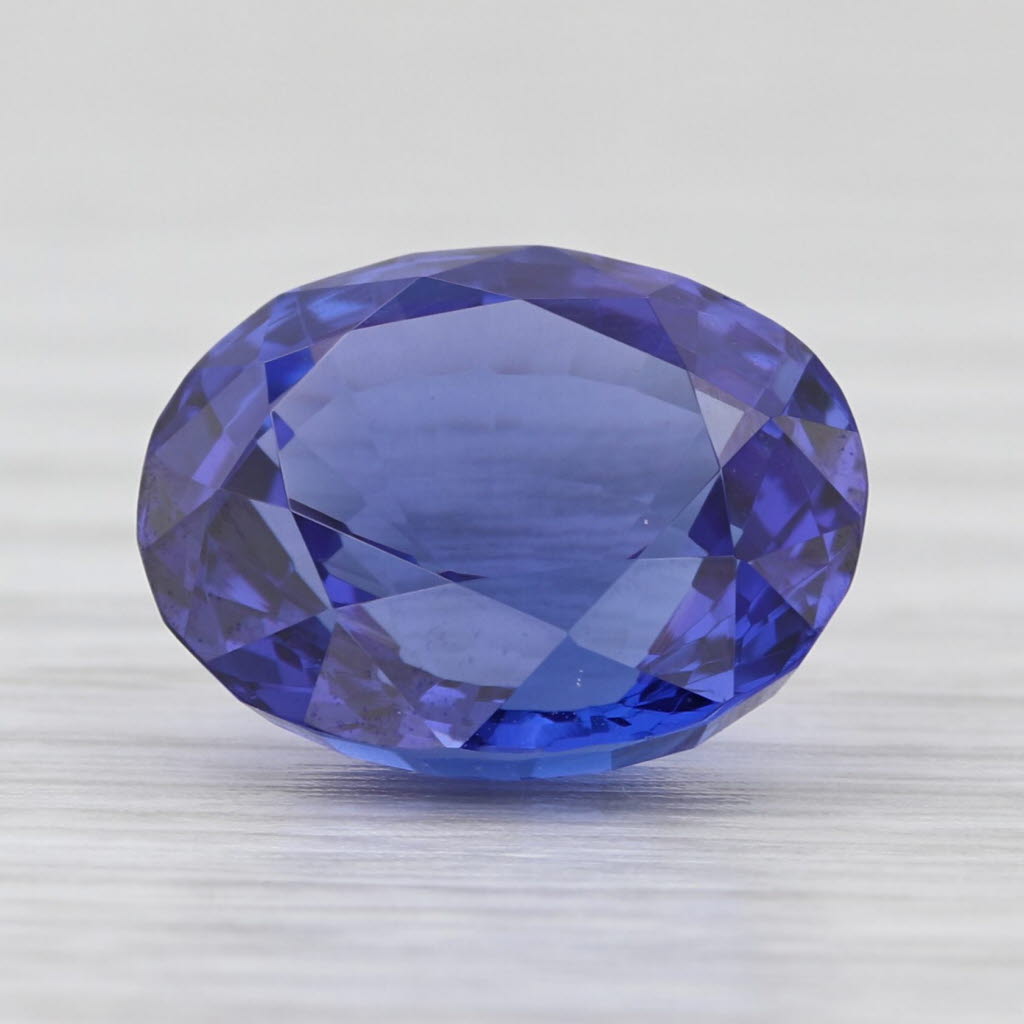 9.72ct Loose Tanzanite Solitaire Oval Brilliant Cut GIA Cert For Setting