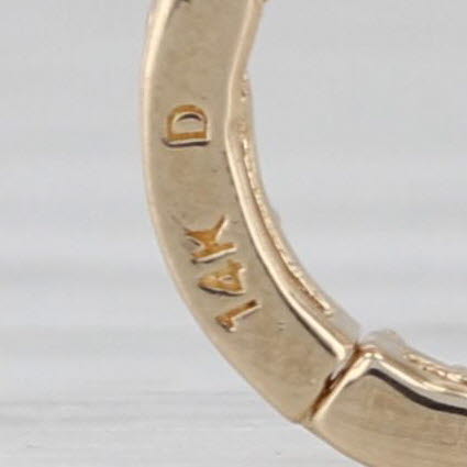 Diamond Clip Bail Hinged Snap Ring 14k Yellow Gold Findings Jewelry Making