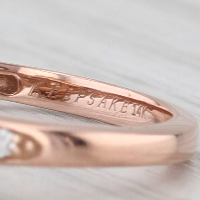 0.34ctw Diamond Halo Engagement Ring 14k Rose Gold Size 7 Keepsake