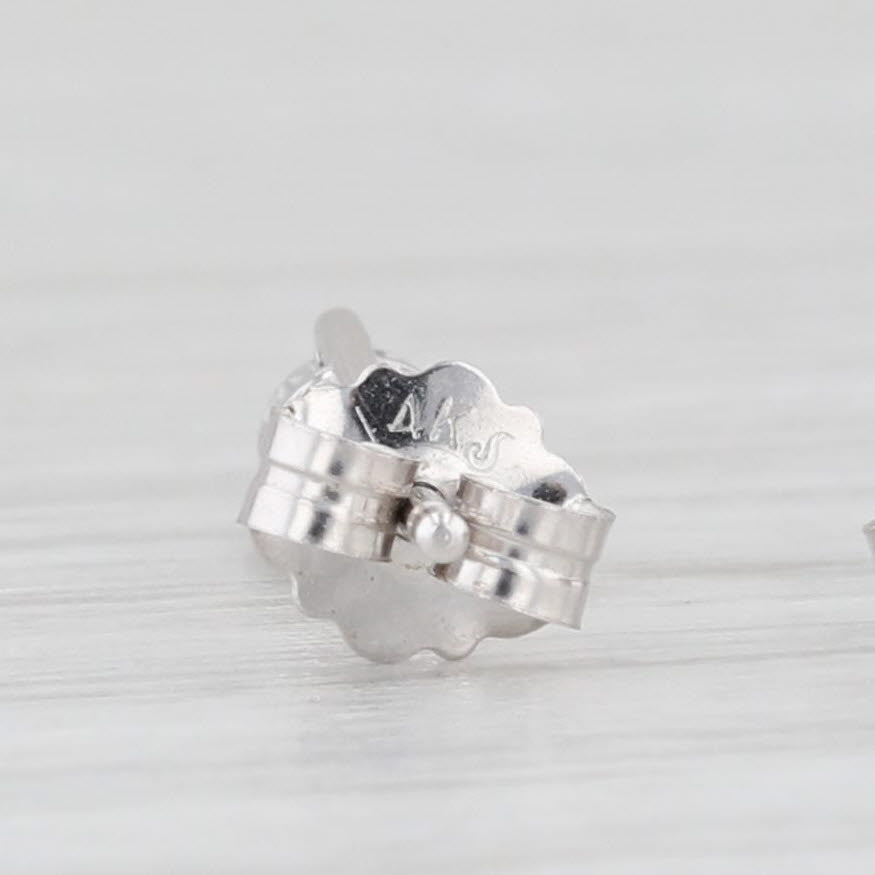 Light Gray New Diamond 0.20ctw Stud Earrings 14k White Gold Round Solitaire Studs