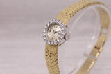 Gray Vintage Rolex 18k Gold Ladies Diamond Cocktail Watch Bucherer Papers Serviced