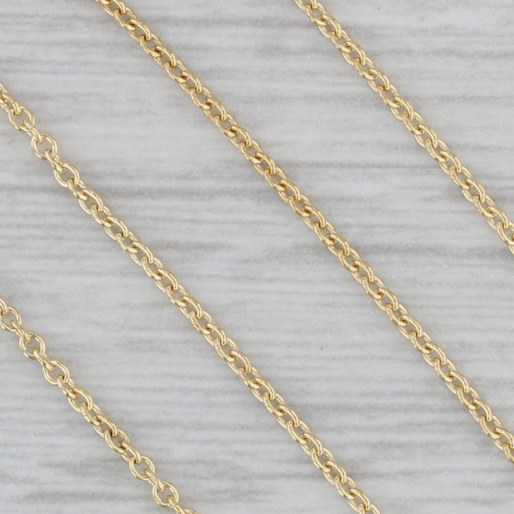 Gray New 0.45ctw Diamond Station Necklace 14k Yellow Gold 16-18" Adjustable Chain