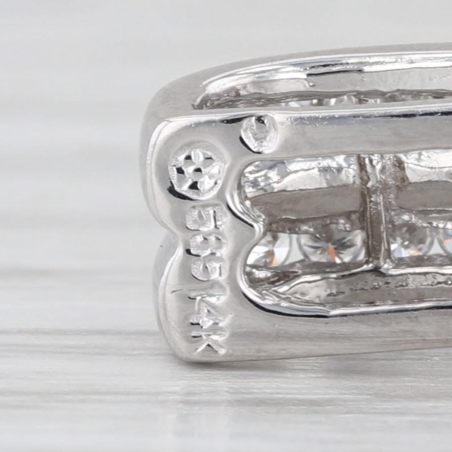 0.26ctw Diamond Pendant 14k White Gold Floating Drop