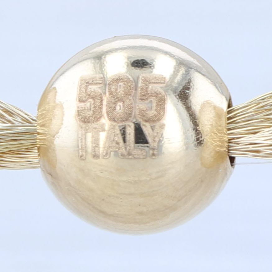 Woven Mesh Chain Necklace 17"+ Adjustable 14k Yellow Gold Statement