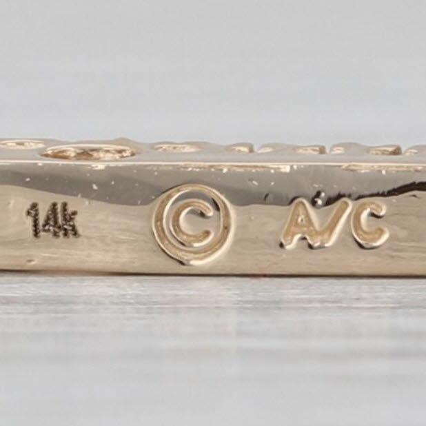 0.11ctw Diamond Letter Initial J Pendant 14k Yellow Gold Floating Drop