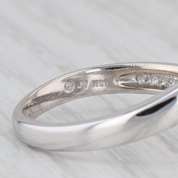 Gray 0.50ctw Diamond Cluster Engagement Ring 14k White Gold Size 7 Bypass