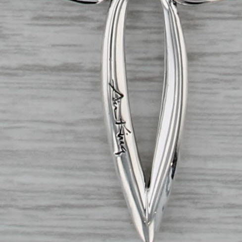 Ann King Arabesque Cross Pendant Necklace Sterling Silver 19.5" Cable Chain