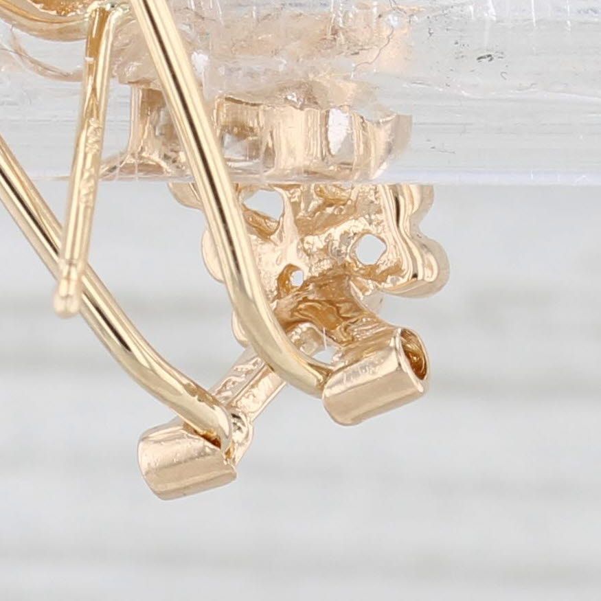 Light Gray 1.20ctw Diamond Cluster Drop Earrings 14k Yellow Gold Town & Country