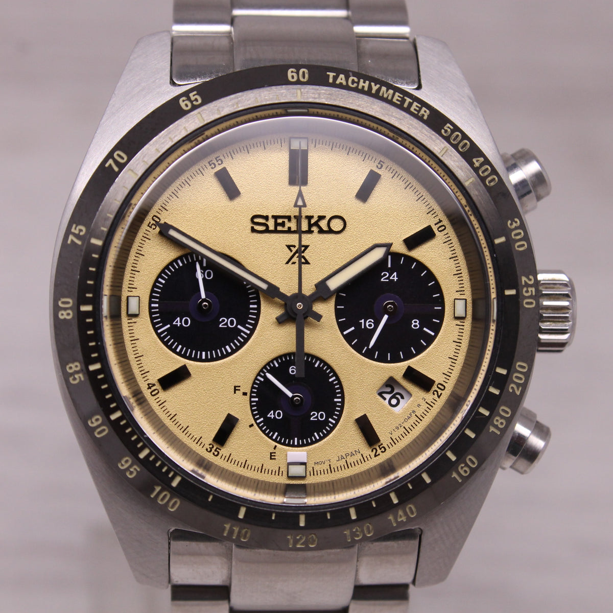 Seiko Prospex Speedtimer Solar Chronograph Watch 39.5mm Steel Date SSC817