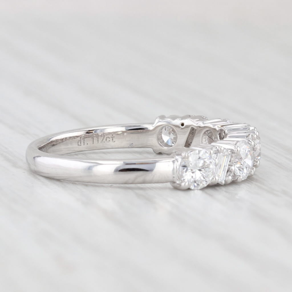 Light Gray New 1.11ctw Lab Grown Diamond Ring Wedding Anniversary Band 14k White Gold S 6.5