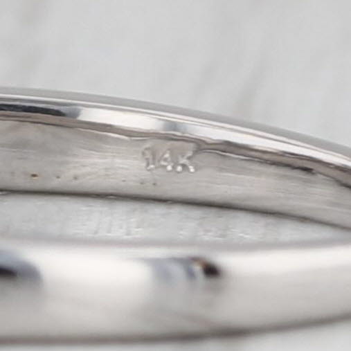0.29ctw Diamond Wedding Band 14k White Gold Stackable Anniversary Ring Size 7
