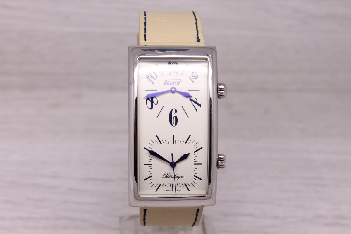 Tissot Heritage Dual Time Zones Quartz 27mm Watch Swiss Z182/282