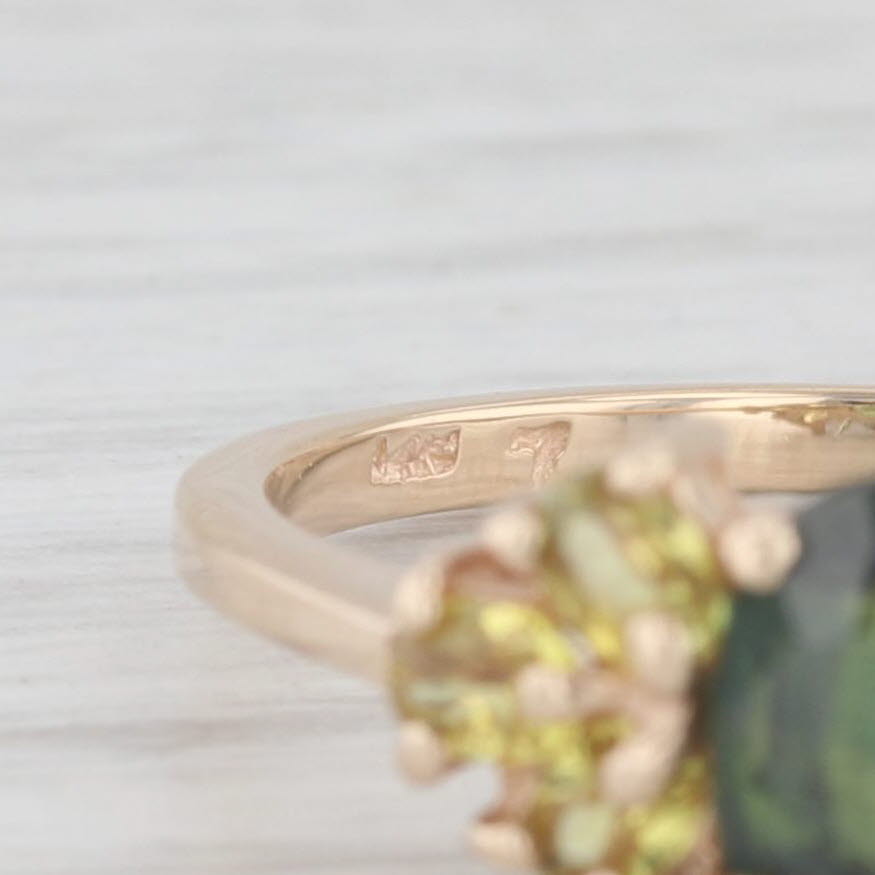 Light Gray 1.14ctw Green Yellow Sapphire Ring 14k Yellow Gold Size 6.75