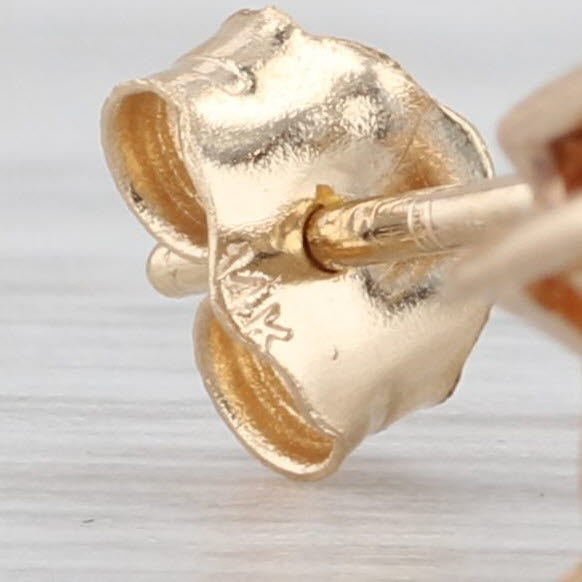 Pear Opal Diamond Teardrop Stud Earrings 14k Yellow Gold