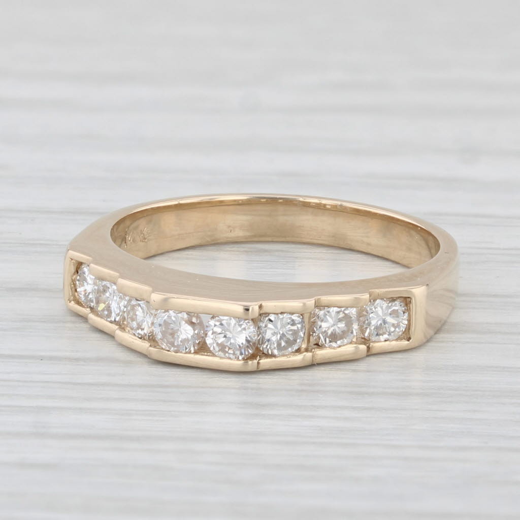 Light Gray 0.50ctw Tiered Diamond Ring 14k Yellow Gold Size 5.5 Stackable