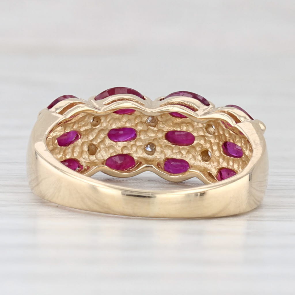 Light Gray 1.50ctw Ruby Diamond Ring 14k Yellow Gold Size 6.25