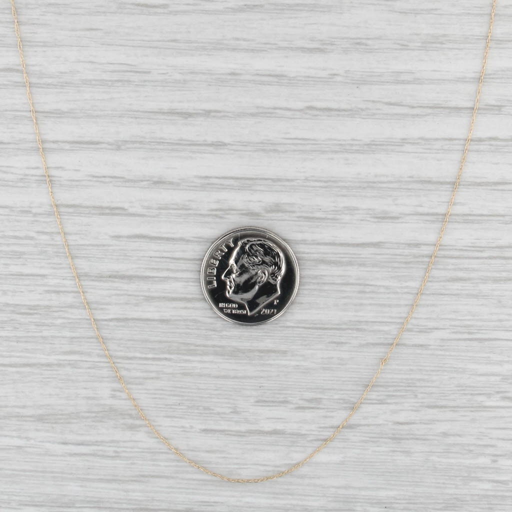 19.25" 0.7 mm 14k Yellow Gold Fine Thin Rope Chain Necklace