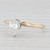 0.65ct Pear Diamond Solitaire Engagement Ring 14k Gold Size 7.5