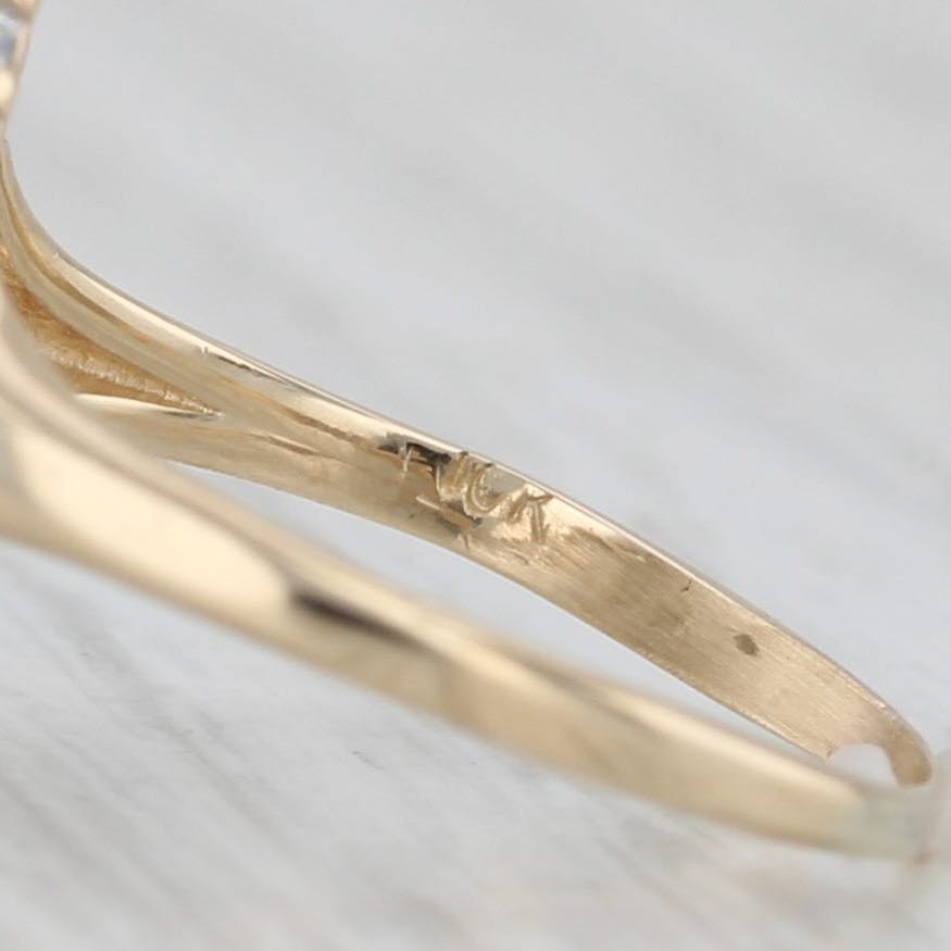 Light Gray 0.44ctw Diamond Cluster Ring 10k Yellow Gold Size 5