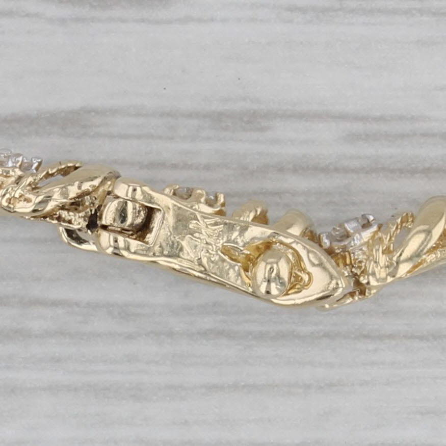 Gray 0.50ctw Diamond Tennis Bracelet 14k Yellow Gold 7.25" 4.3mm