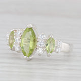 1.93ctw Marquise Peridot Cubic Zirconia Ring Sterling Silver Size 6