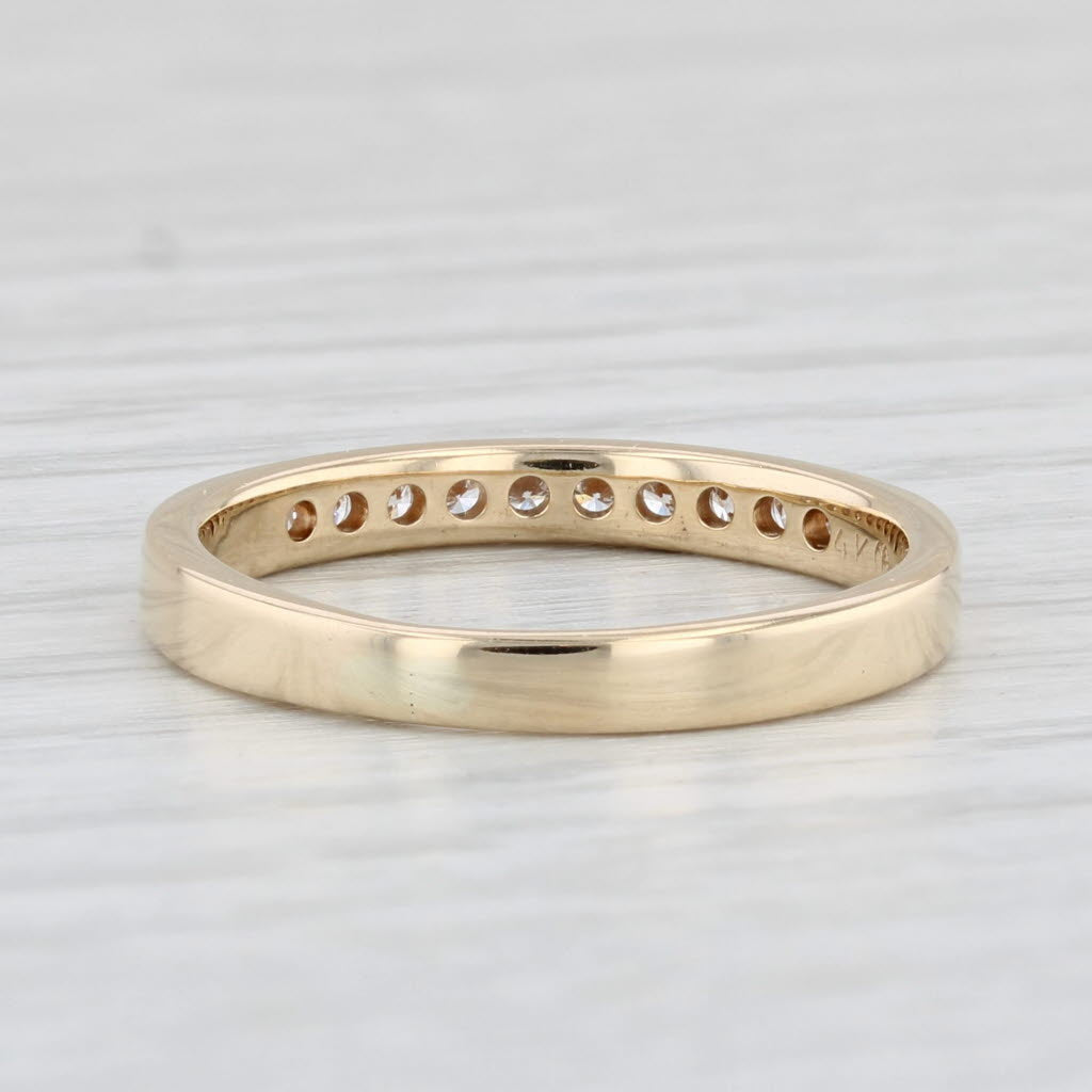 Light Gray 0.20ctw Diamond Wedding Band 14k Yellow Gold Size 6.25