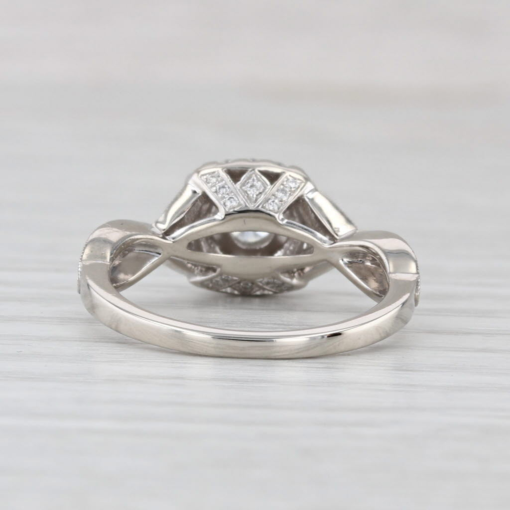 Neil Lane 0.37ctw Diamond Halo Engagement Ring 14k White Gold Size 6.75
