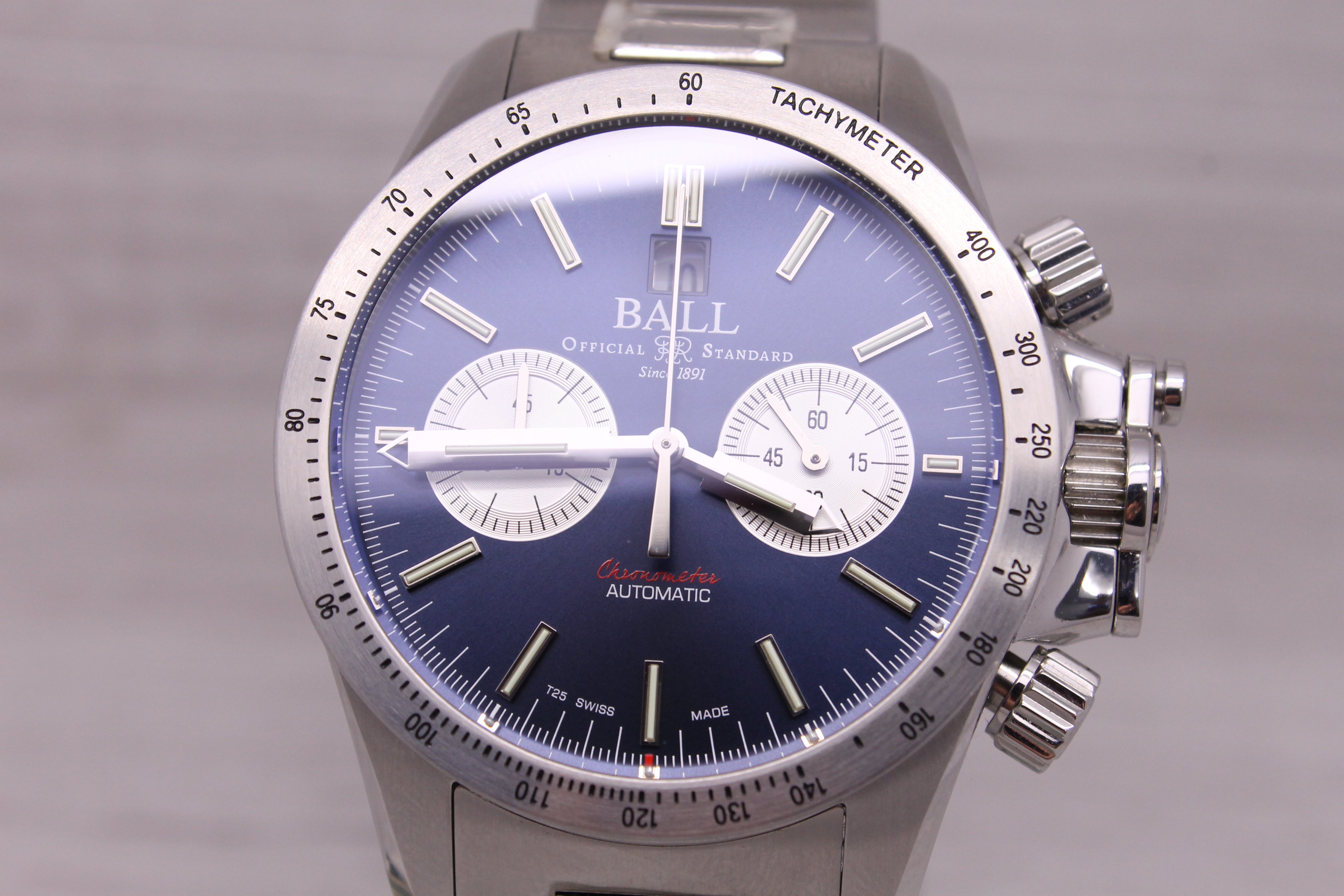Dark Gray Ball Engineer Hydrocarbon Racer Mens 42mm Automatic Chronograph Watch CM2198C