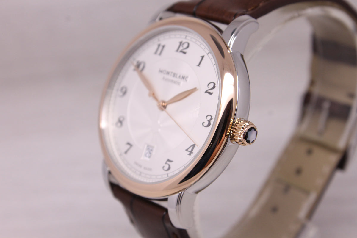 Montblanc Star Legacy 39mm Automatic Men's Watch Swiss Steel Date 117577 MINT