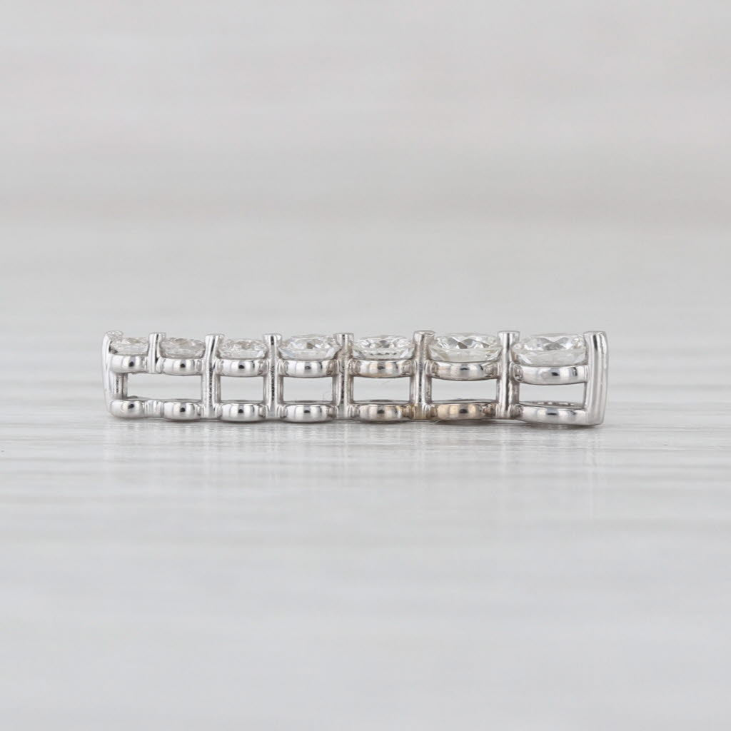 0.47ctw Diamond Curved Journey Pendant 14k White Gold