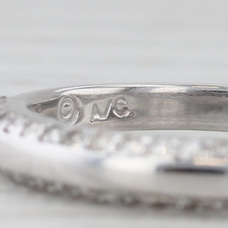 0.50ctw Diamond Wedding Band 14k White Gold Size 6.5 Stackable Ring