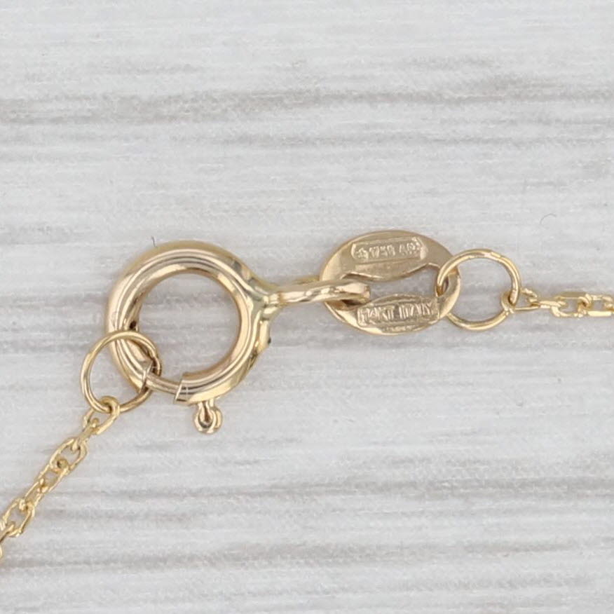 Light Gray New Small Butterfly Charms Fringe Bracelet 7" Cable Chain 14k Yellow Gold