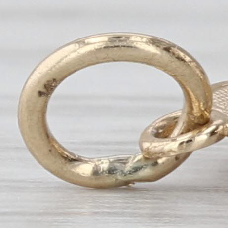 Tri-Toned Floral Flip Flop Charm 14k Yellow White Rose Gold Pendant