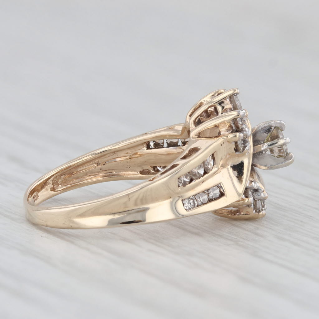 Light Gray 0.55ctw Diamond Engagement Ring 10k Yellow Gold Size 5