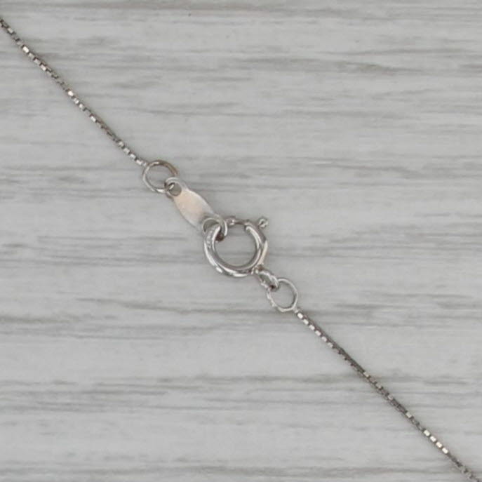 0.83ctw Floating Diamond Halo Pendant Necklace 14k White Gold 18.75" Box Chain
