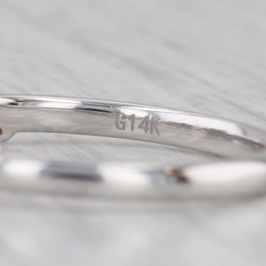 Gray New 0.43ctw Diamond Wedding Band 14k White Gold Stackable Anniversary Ring S 6.5