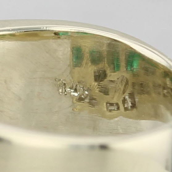 Tan 2.39ctw Emerald Diamond Bypass Cocktail Ring 14k Yellow Gold Size 6
