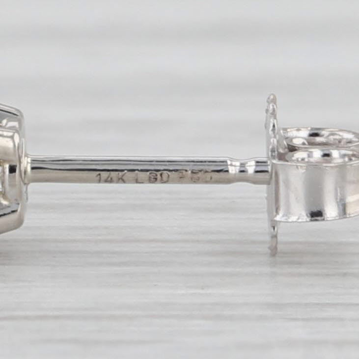 IGI 0.71ctw Lab Grown Diamond Stud Earrings 14k White Gold Round Solitaire Studs