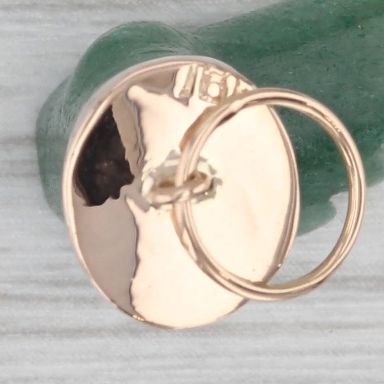 Carved Green Aventurine Quartzite Foot Pendant 18k Yellow Gold Charm