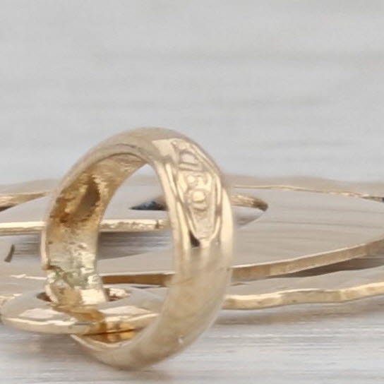 Letter Initial G Circle Pendant 18k Yellow Gold Charm