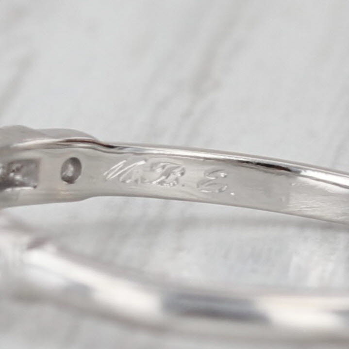 Vintage 0.88ctw VS2 Transitional Round Diamond Engagement Ring Platinum Sz 6.25