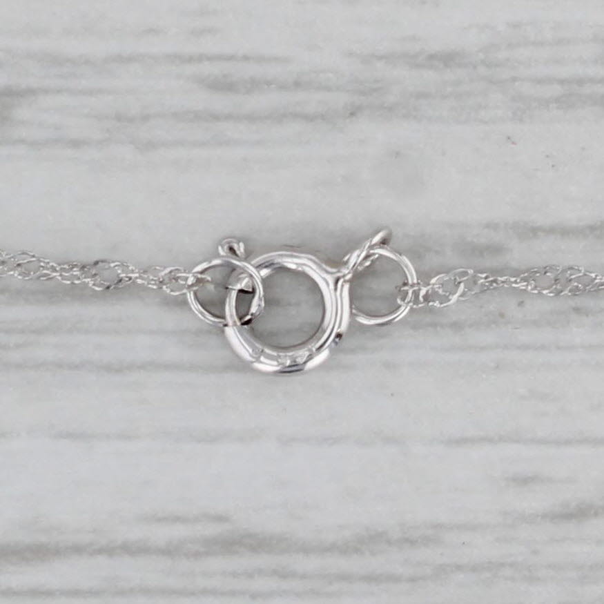 Gray New Diamond Crab Pedant Necklace 14k White Gold 18" Singapore Chain