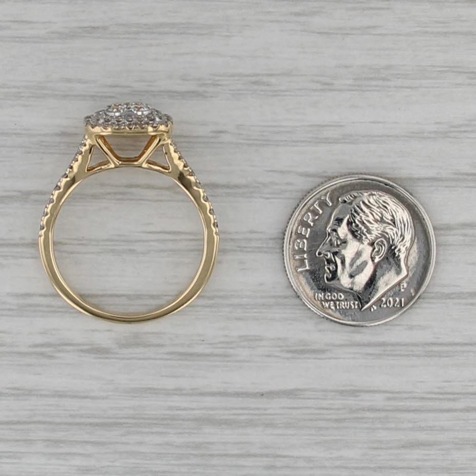0.74ctw Round Diamond Engagement Ring 18k Yellow Gold Size 7