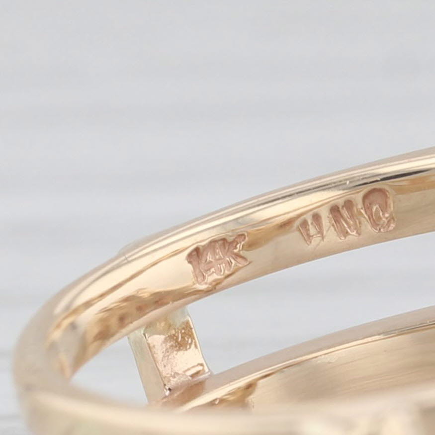Light Gray 0.90ctw Diamond Ring Jacket Guard 14k Yellow Gold Size 8 Wedding Bridal