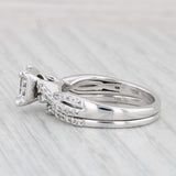 0.45ctw Diamond Engagement Ring Wedding Band Bridal Set 10k White Gold Size 7
