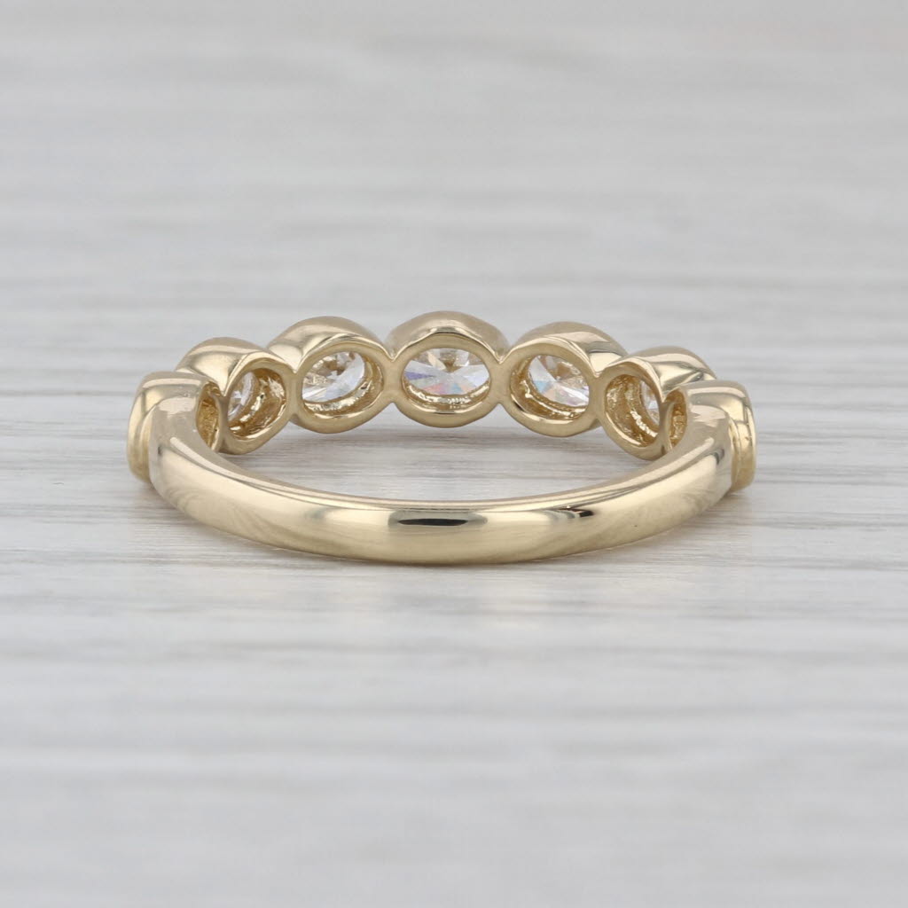 New 1.033ctw Lab Created Diamond Ring 14k Gold Size 6 Stackable Wedding Band